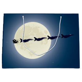 Santa, Sleigh en F-16 Jets militaire kerst Groot Cadeauzakje