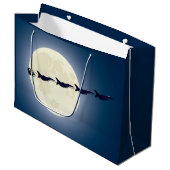 Santa, Sleigh en F-16 Jets militaire kerst Groot Cadeauzakje (Voorkant Gekanteld)