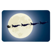 Santa, Sleigh en F-16 Jets militaire kerst Magneet (Horizontaal)