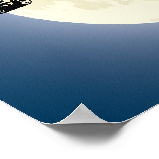 Santa, Sleigh en F-16 Jets militaire kerst Poster (Hoek)