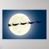 Santa, Sleigh en F-16 Jets militaire kerst Poster (Voorkant)