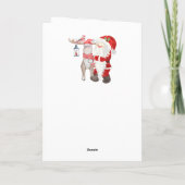 Santa Sleigh en Gnome Gonk Cute Personated Kindere Feestdagen Kaart (Achterkant)