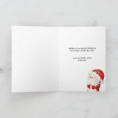 Santa Sleigh en Gnome Gonk Cute Personated Kindere Feestdagen Kaart (Binnen)