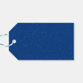 Santa Sleigh en Reindeer Night Sky kerstcadeau Cadeaulabel (Achterkant Horizontaal)