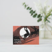 Santa Sleigh en Reindeer Silhouette Visitekaartje (Staand voorkant)