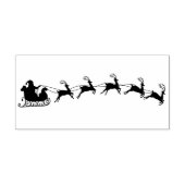 Santa Sleigh en rendier Rubberstempel (Afrduk)