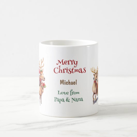 Santa Sleigh en rendieren Kinder Koffiemok (Center)