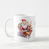 Santa Sleigh en rendieren Kinder Koffiemok (Links)