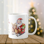 Santa Sleigh en rendieren Kinder Koffiemok