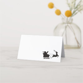 Santa Sleigh en rendieren Plaatskaartje