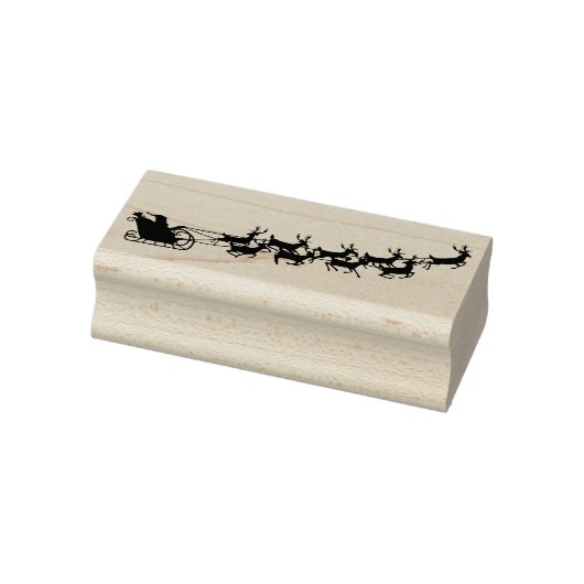 Santa Sleigh en rendieren Rubberstempel (Stempel)