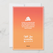 Santa Sleigh en rendieren vliegen in de Sunset Sky Feestdagenkaart (Achterkant)