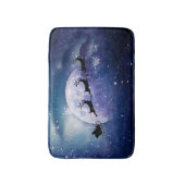 Santa Sleigh | Fantasy Galaxy Kerstnacht Sky Badmat (Voorkant Verticaal)