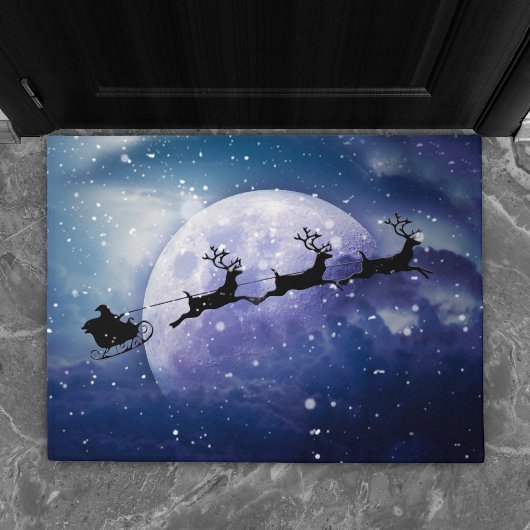 Santa Sleigh | Fantasy Galaxy Kerstnacht Sky Deurmat