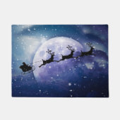 Santa Sleigh | Fantasy Galaxy Kerstnacht Sky Deurmat (Voorkant)