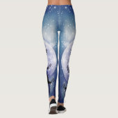 Santa Sleigh | Fantasy Galaxy Kerstnacht Sky Leggings (Achterkant)