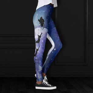 Santa Sleigh Fantasy Galaxy Kerstnacht Sky Leggings