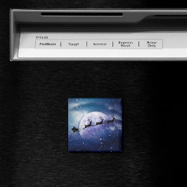 Santa Sleigh | Fantasy Galaxy Kerstnacht Sky Magneet