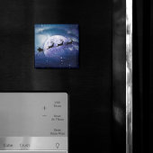 Santa Sleigh | Fantasy Galaxy Kerstnacht Sky Magneet