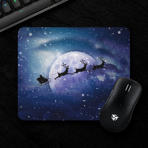 Santa Sleigh   Fantasy Galaxy Kerstnacht Sky Muismat