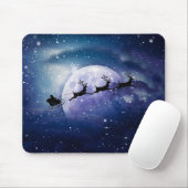 Santa Sleigh | Fantasy Galaxy Kerstnacht Sky Muismat (Met muis)