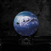 Santa Sleigh | Fantasy Galaxy Kerstnacht Sky Ronde Klok