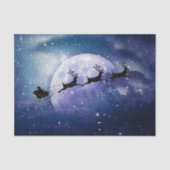 Santa Sleigh | Fantasy Galaxy Kerstnacht Sky Tissuepapier (Voorkant)