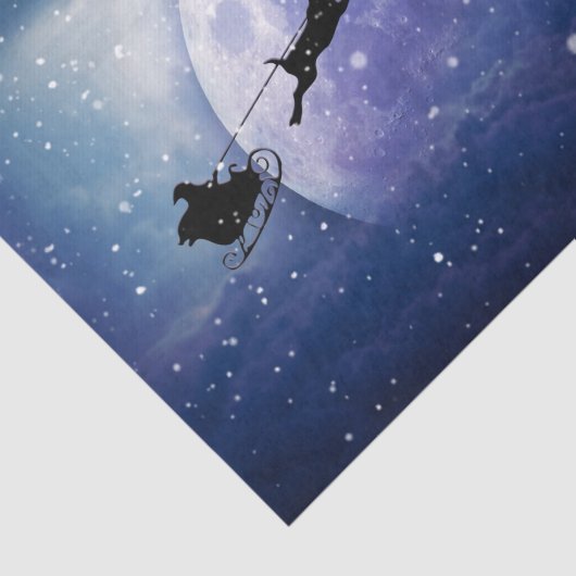 Santa Sleigh | Fantasy Galaxy Kerstnacht Sky Tissuepapier (Detail)