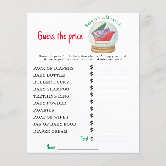 Santa sleigh - Feest spelletjes | Prijs gokken spe (Voorkant)