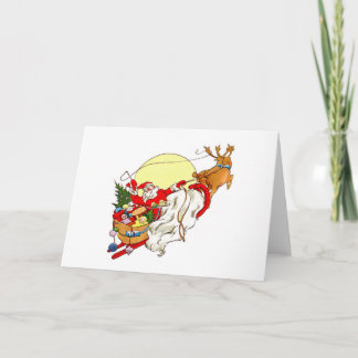 Santa Sleigh Feestdagen Kaart