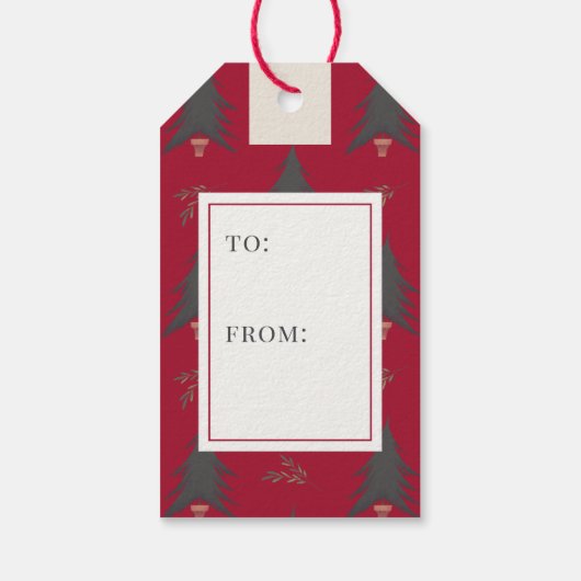 Santa Sleigh Gifts Cadeaus Cadeaulabel (Achterkant)