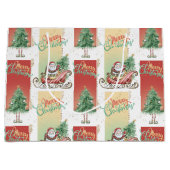 Santa Sleigh Kerstboom Gift Bag Groot Cadeauzakje (Voorkant)