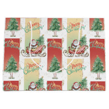 Santa Sleigh Kerstboom Gift Bag