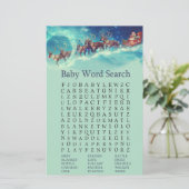 Santa Sleigh kerstmis Baby shower Word Search (Staand voorkant)
