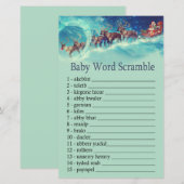 Santa Sleigh Kerstmis Baby word scramble game (Voorkant / Achterkant)