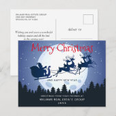 Santa Sleigh Kerstmis Vakantie Corporate Groet Briefkaart (Voorkant / Achterkant)