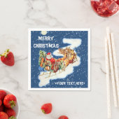 Santa Sleigh Merry Kerstkins Servetten (Insitu)