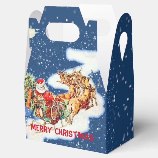 Santa Sleigh Merry-kersttas Bedankdoosjes (Geopend)