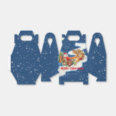 Santa Sleigh Merry-kersttas Bedankdoosjes (Uitgevouwen)