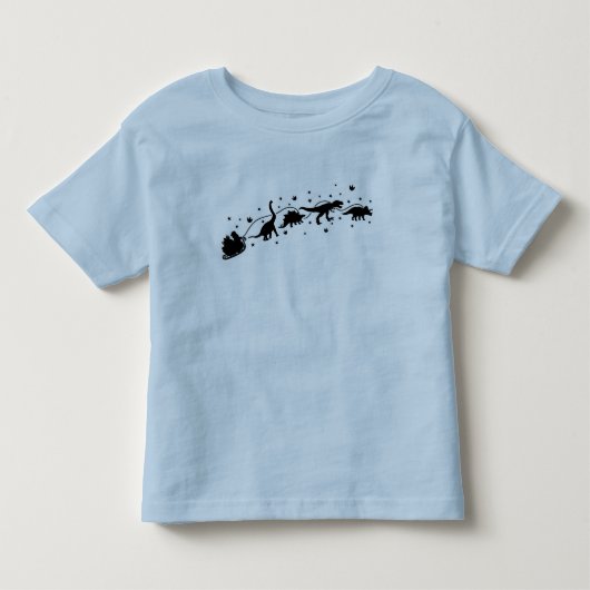 Santa Sleigh met Dinosaurs Kinder Shirts (Voorkant)