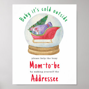Santa sleigh - Moeder om geadresseerd te worden Poster