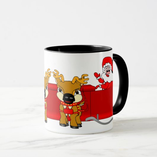 Santa Sleigh Mok (Voorkant rechts)