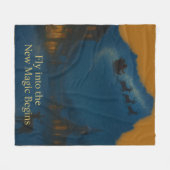 Santa Sleigh Night Sky Christmas Magic New Year  Fleece Deken (Voorkant (Horizontaal))