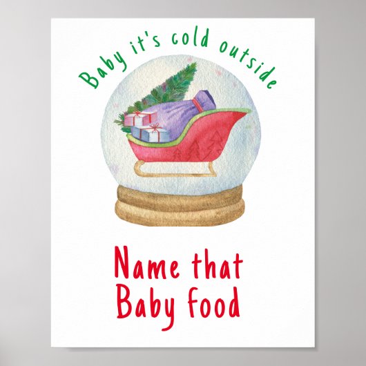 Santa sleigh - Noem dat baby eten Poster (Voorkant)