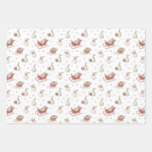 Santa Sleigh Pattern Inpakpapier Vel (Voorkant 3)