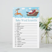 Santa Sleigh Reindeer Baby word scramble game (Staand voorkant)
