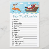 Santa Sleigh Reindeer Baby word scramble game (Voorkant)