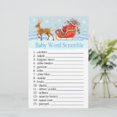 Santa Sleigh Reindeer Baby word scramble game (Staand voorkant)
