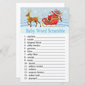 Santa Sleigh Reindeer Baby word scramble game (Voorkant / Achterkant)