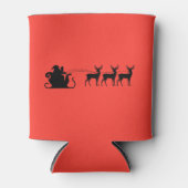 Santa sleigh reindeer blikjeskoeler (Voorkant)